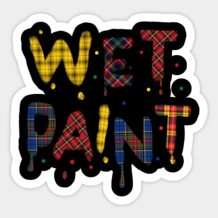 Scottish Wet Paint Sticker